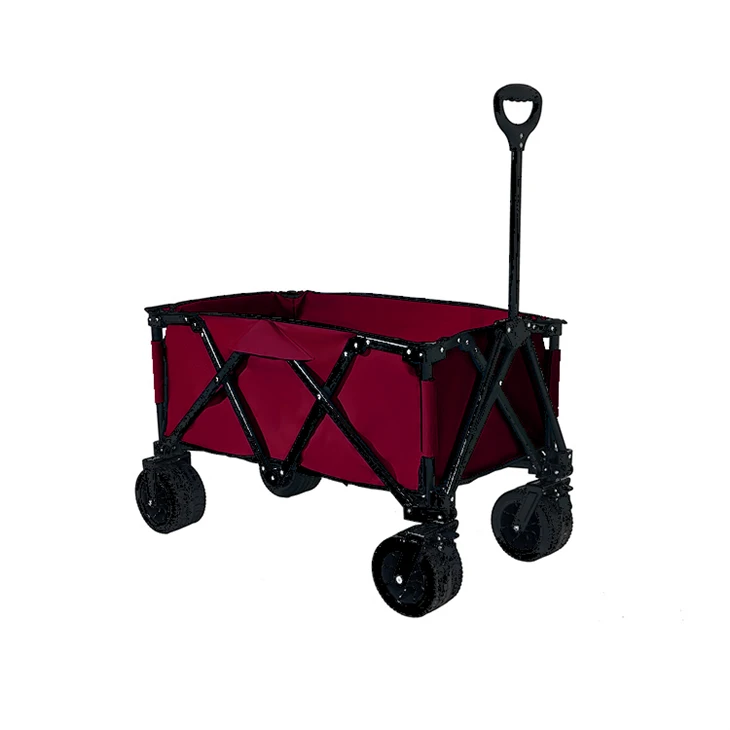 Durable Beach Folding Wagon Nrog Cov Log Loj