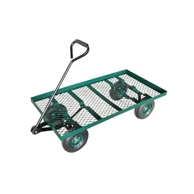 660lbs Loj Muaj Peev Xwm Hlau Garden Cart Tool Wagon